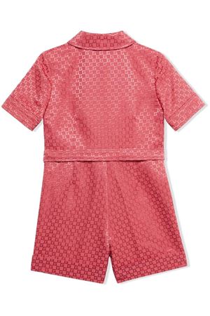 Tuta in cotone rosa GUCCI KIDS | 717930XWAUR6168